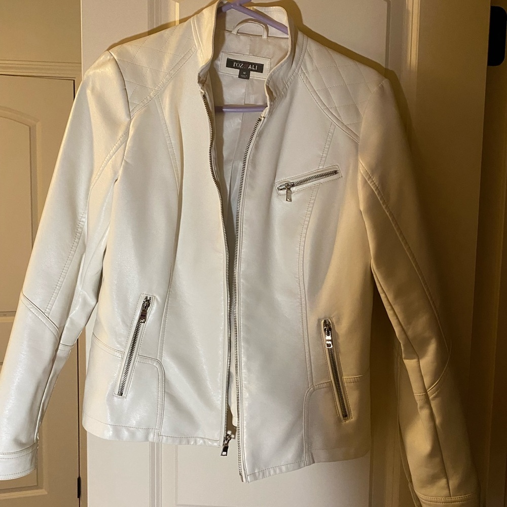 White leather jacket